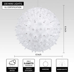 6ââ‚?Christmas Starlight Sphere Outdoor Clear Ball Hanging Lights - Decotree.co Online Shop