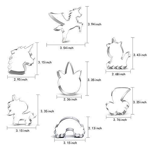 7 Pieces Unicorn Cookie Cutter Set for Kids Holiday Wedding Birthday Favors - Decotree.co Online Shop