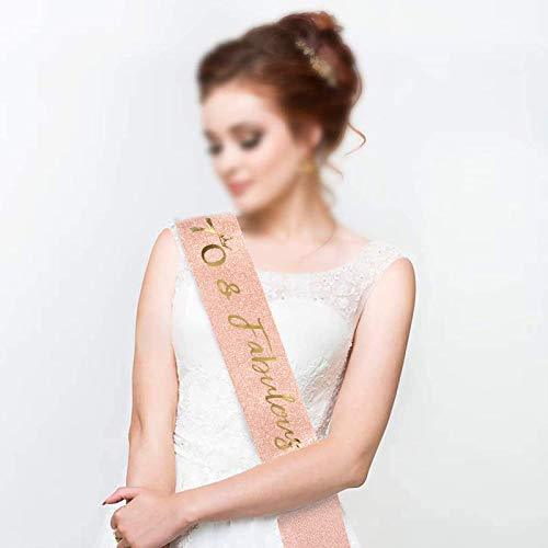 70th Birthday Sash and Tiara for Women, Rose Gold Birthday Sash Crown 70 & Fabulous Sash and Tiara for Women, 70th Birthday Gifts for Happy 70th Birthday Party Favor Supplies - Decotree.co Online Shop