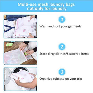 7Pcs Mesh Laundry Bags for Delicates with Premium Zipper, Travel Storage Organize Bag, Clothing Washing Bags - Decotree.co Online Shop