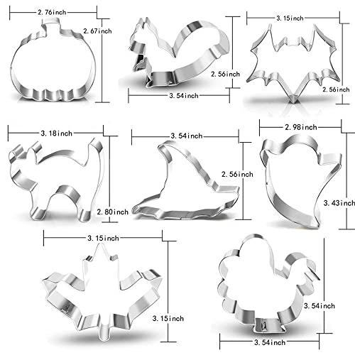 8 Pieces Halloween Thanksgiving Fall Cookie Cutter Set - Decotree.co Online Shop