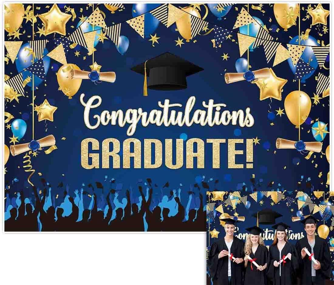 82" x 59" Graduation Backdrop for Photography Congrats Grad Class of 2022 Prom Party Supplies Decorations - Decotree.co Online Shop