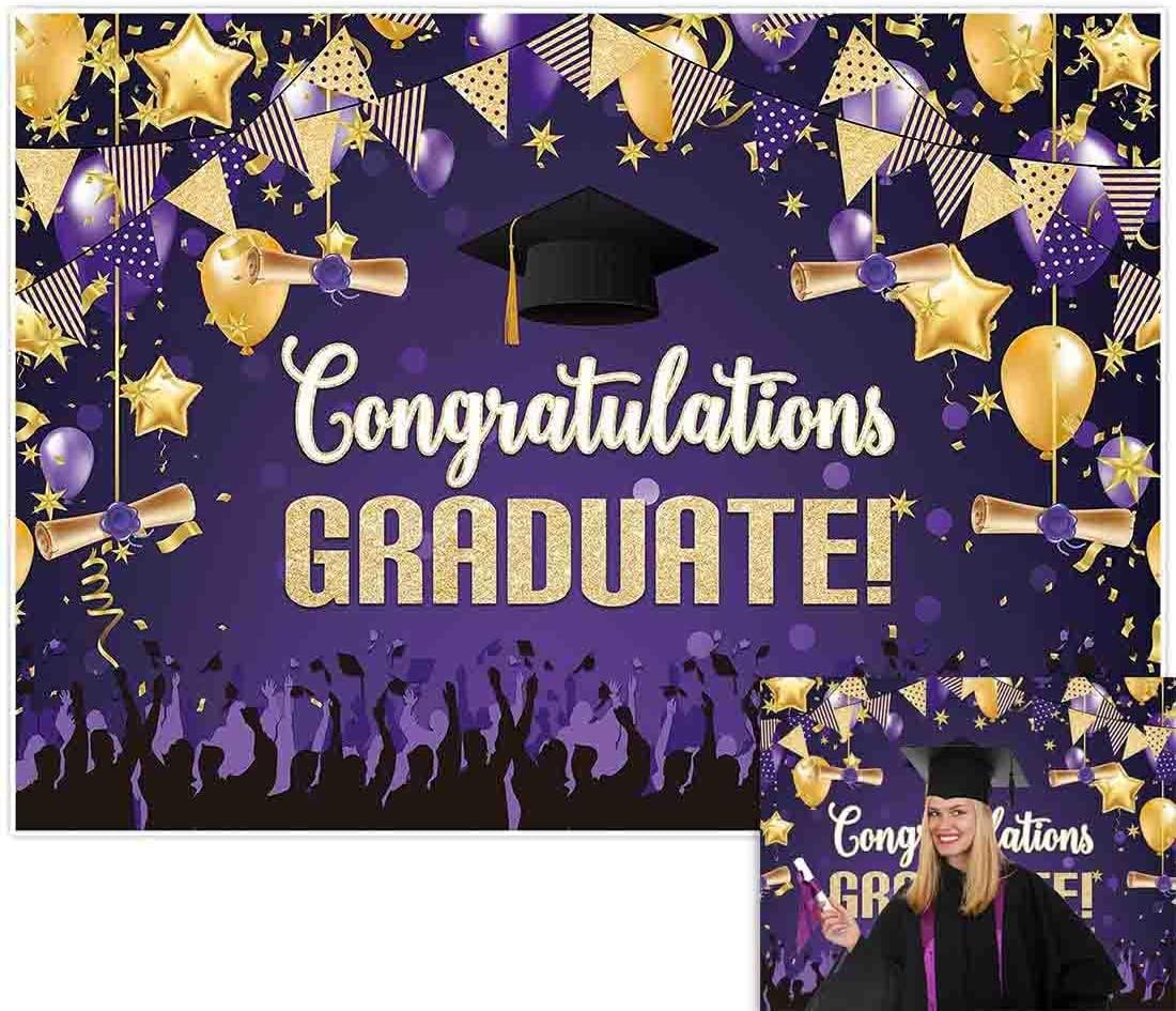 82" x 59" Graduation Backdrop for Photography Congrats Grad Class of 2022 Prom Party Supplies Decorations - Decotree.co Online Shop