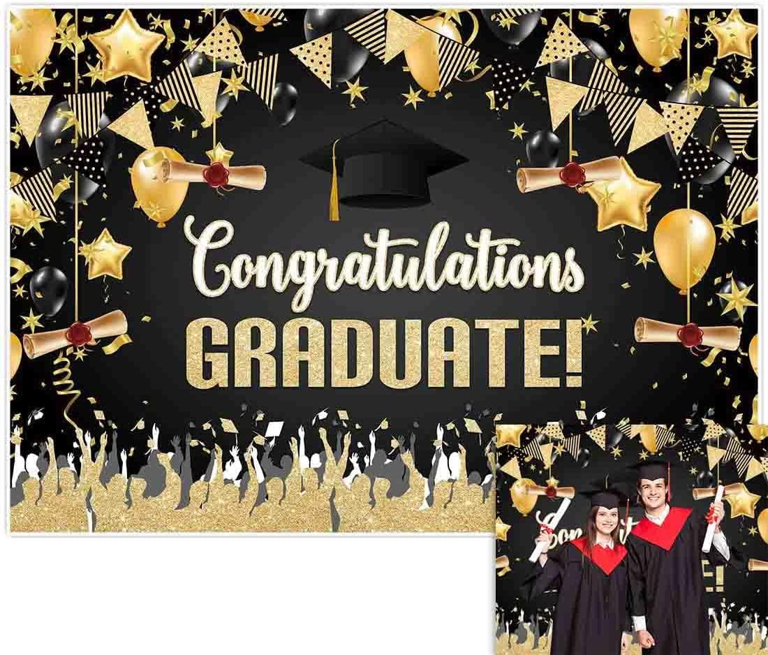 82" x 59" Graduation Backdrop for Photography Congrats Grad Class of 2022 Prom Party Supplies Decorations - Decotree.co Online Shop