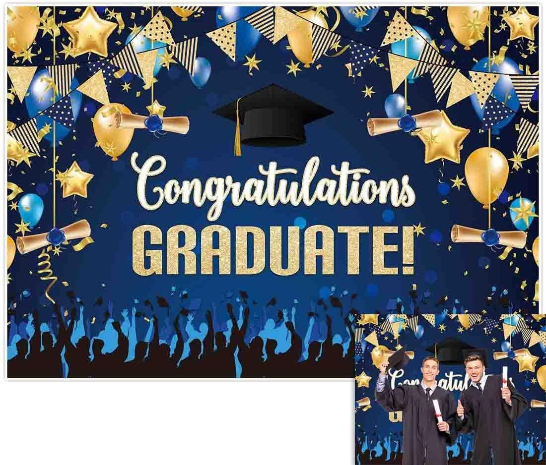 82" x 59" Graduation Backdrop for Photography Congrats Grad Class of 2022 Prom Party Supplies Decorations - Decotree.co Online Shop