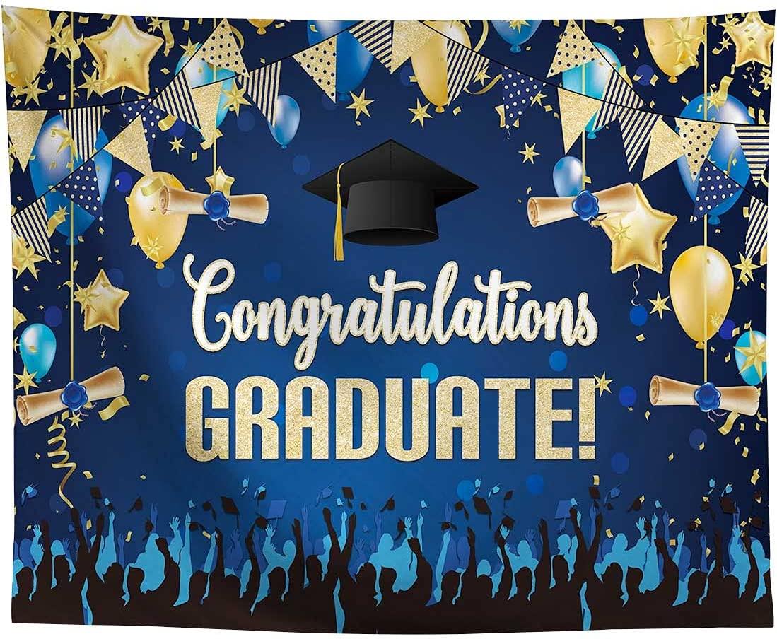 82" x 59" Graduation Backdrop for Photography Congrats Grad Class of 2022 Prom Party Supplies Decorations - Decotree.co Online Shop