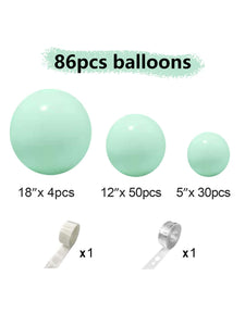 86pcs Solid Color Balloon Chain Set - Decotree.co Online Shop