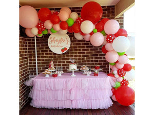 90 Pcs Strawberry Party Decoration Balloon Garland Set, Girl Birthday Party Supplies, Strawberry Red Aluminum Foil Balloon Latex Balloon - Decotree.co Online Shop