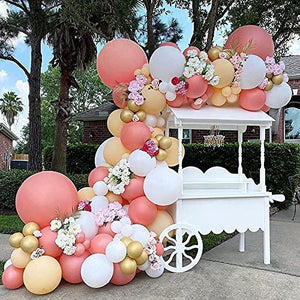 92pcs Party Balloon Arch kit Peach Coral Balloons Party Decoration Baby Show Birthday Wedding Backdrop Decor - Decotree.co Online Shop