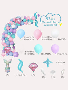 93pcs Mermaid Balloon Garland Kit - Decotree.co Online Shop