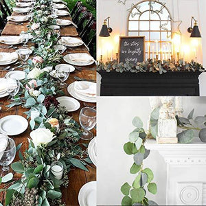 Artificial Eucalyptus Garland Faux Silk Eucalyptus Leaves Vines Handmade Garland Greenery Wedding Backdrop Arch Wall Decor - Decotree.co Online Shop