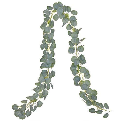 Artificial Eucalyptus Garland Faux Silk Eucalyptus Leaves Vines Handmade Garland Greenery Wedding Backdrop Arch Wall Decor - Decotree.co Online Shop