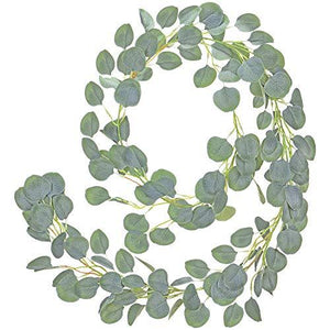 Artificial Eucalyptus Garland Faux Silk Eucalyptus Leaves Vines Handmade Garland Greenery Wedding Backdrop Arch Wall Decor - Decotree.co Online Shop