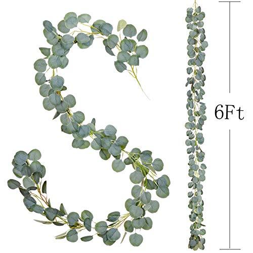 Artificial Eucalyptus Garland Faux Silk Eucalyptus Leaves Vines Handmade Garland Greenery Wedding Backdrop Arch Wall Decor - Decotree.co Online Shop