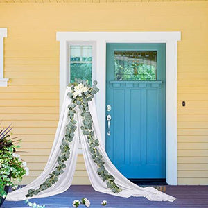 Artificial Eucalyptus Garland Faux Silk Eucalyptus Leaves Vines Handmade Garland Greenery Wedding Backdrop Arch Wall Decor - Decotree.co Online Shop