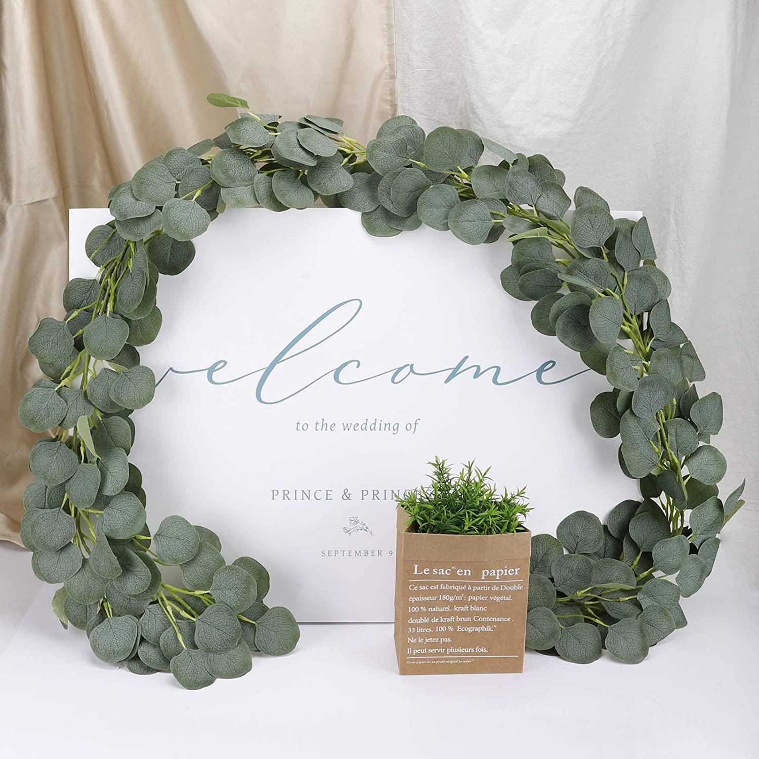 Artificial Eucalyptus Garland Greenery Eucalyptus Vines for Wedding Party Garden Home Decorations - Decotree.co Online Shop