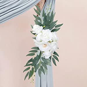 Artificial Flower Swag Set of 2 Wedding Welcome Sign Decorations Wedding Arch Flowers Garland - Decotree.co Online Shop