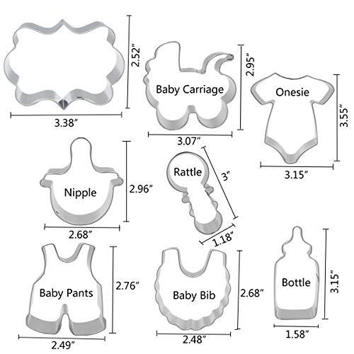 Baby Shower Cookie Cutter Set - 8 Piece Stainless Steel Cutters Molds - Decotree.co Online Shop