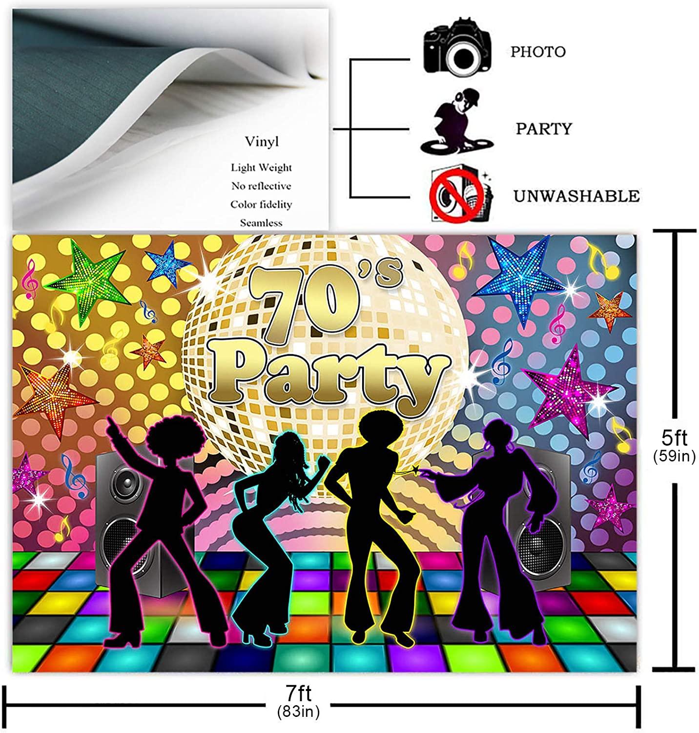 Back to 70s Party Backdrop for Adults Disco Party Decorations 1970's Retro Disco Ball - Decotree.co Online Shop