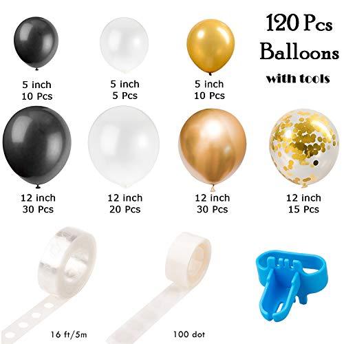 Balloon Arch & Garland Kit, Metal Latex Balloons for Wedding, Birthday and Graduation 120Pcs with tools - Decotree.co Online Shop