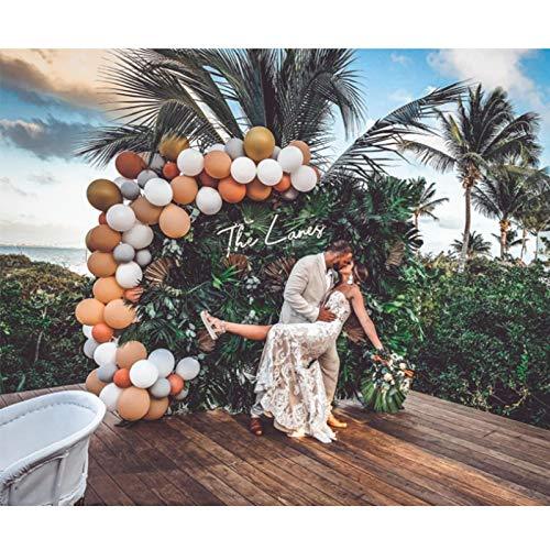 Balloon Garland Kit 100 Pcs 12 In Orange Peach Blush Gray Gold Metallic White Balloon Arch Kit for Baby Shower, Bridal Shower, Wedding, Birthday - Decotree.co Online Shop