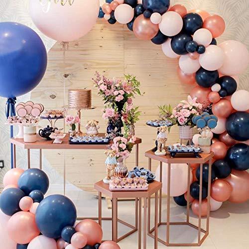 Balloon Garland Kit 128 Pcs Navy Blue Pink Balloon Arch for Gender Reveal Party Supplies Baby Shower Birthday - Decotree.co Online Shop