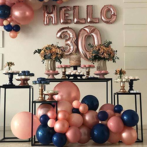 Balloon Garland Kit 128 Pcs Navy Blue Pink Balloon Arch for Gender Reveal Party Supplies Baby Shower Birthday - Decotree.co Online Shop