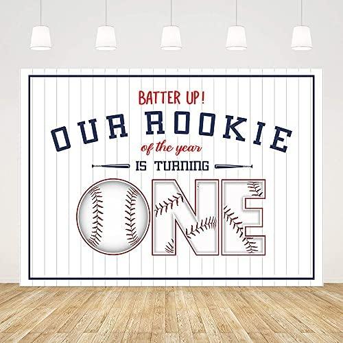 Baseball 1st Birthday Background for Party Photography Decorations White Stripe Photo Backdrop Booth - Decotree.co Online Shop