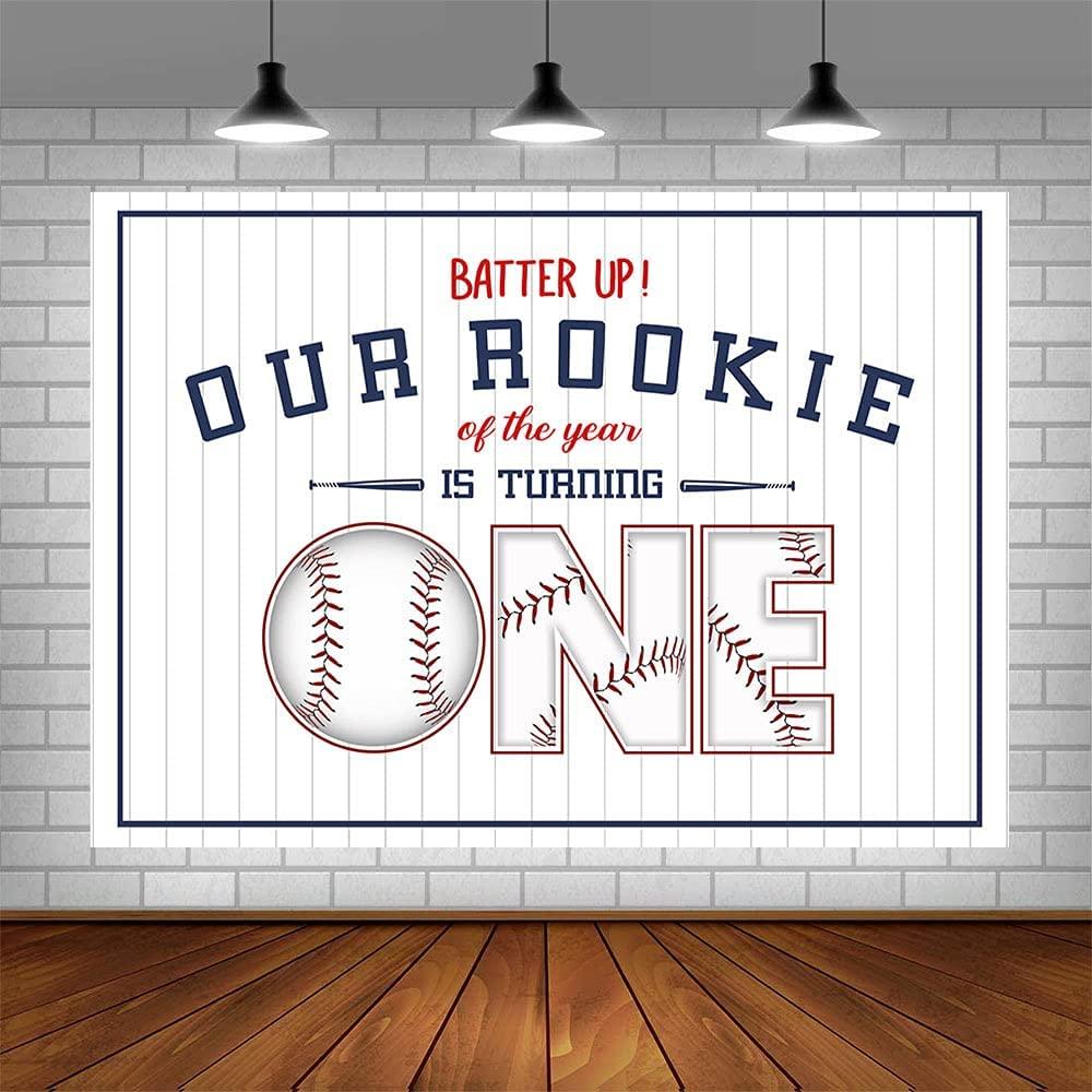 Baseball 1st Birthday Background for Party Photography Decorations White Stripe Photo Backdrop Booth - Decotree.co Online Shop