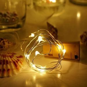 Battery Operated Cork Shape Copper Wire Colorful Fairy Mini String Light - Decotree.co Online Shop