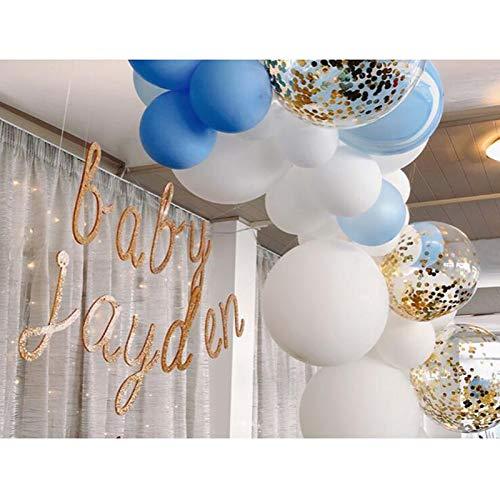 Blue Confetti Balloons 100Pcs Matte Party Latex Balloon Garland Arch Kit for Baby Shower Birthday Party Decoration - Decotree.co Online Shop