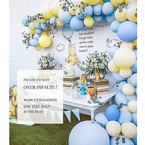 Blue Party Latex Balloons 130 Pcs Baby Blue and Yellow Balloons Garland Arch Kit for Baby Shower Boy Birthday Decorations 18 In 10 In 5 In - Decotree.co Online Shop