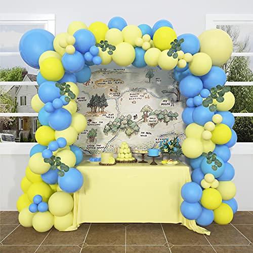 Blue Party Latex Balloons 130 Pcs Baby Blue and Yellow Balloons Garland Arch Kit for Baby Shower Boy Birthday Decorations 18 In 10 In 5 In - Decotree.co Online Shop