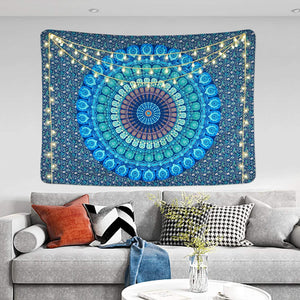 Bohemian Mandala Tapestry Hippie Tapestries Psychedelic Peacock Boho Tapestry Wall Hanging for Bedroom - Decotree.co Online Shop