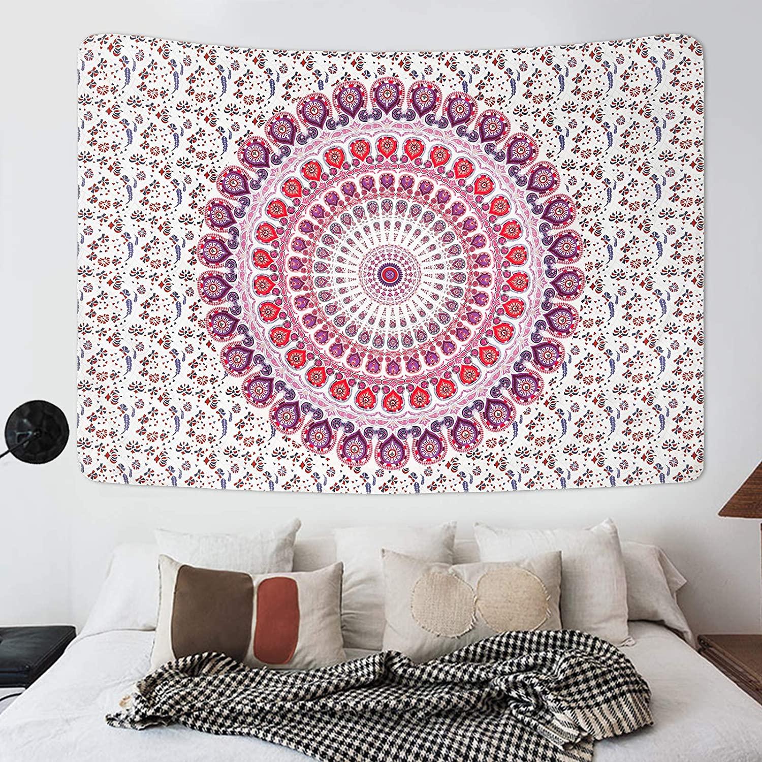 Bohemian Mandala Tapestry Hippie Tapestries Psychedelic Peacock Boho Tapestry Wall Hanging for Bedroom - Decotree.co Online Shop