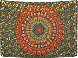 Bohemian Mandala Tapestry Hippie Tapestries Psychedelic Peacock Boho Tapestry Wall Hanging for Bedroom - Decotree.co Online Shop