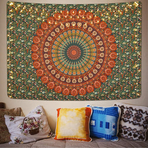 Bohemian Mandala Tapestry Hippie Tapestries Psychedelic Peacock Boho Tapestry Wall Hanging for Bedroom - Decotree.co Online Shop