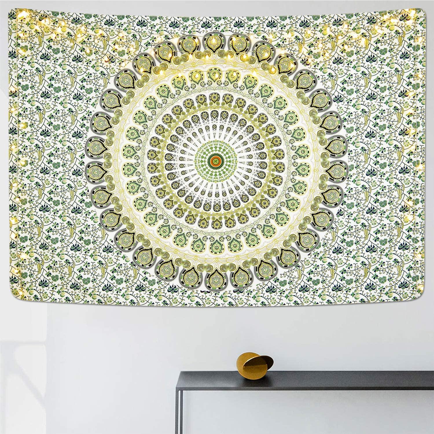 Bohemian Mandala Tapestry Hippie Tapestries Psychedelic Peacock Boho Tapestry Wall Hanging for Bedroom - Decotree.co Online Shop