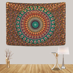 Bohemian Mandala Tapestry Hippie Tapestries Psychedelic Peacock Boho Tapestry Wall Hanging for Bedroom - Decotree.co Online Shop