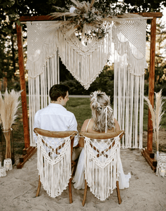 Boho Macrame Wedding Backdrop | Wedding Background For Wedding Ceremony - Decotree.co Online Shop