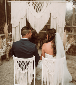 Boho Macrame Wedding Backdrop | Wedding Background For Wedding Ceremony - Decotree.co Online Shop