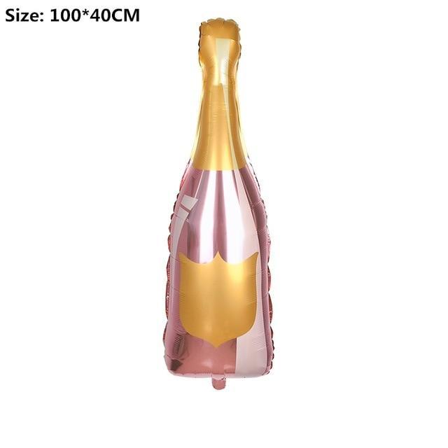 Bridal Shower and Bachelorette Cocktail Balloons Giant Champagne Bottle Decorations - Decotree.co Online Shop