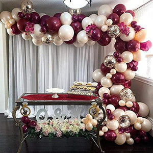 Burgundy Balloon Garland Kit, 117pcs 5/12inch Burgundy Balloons - Decotree.co Online Shop