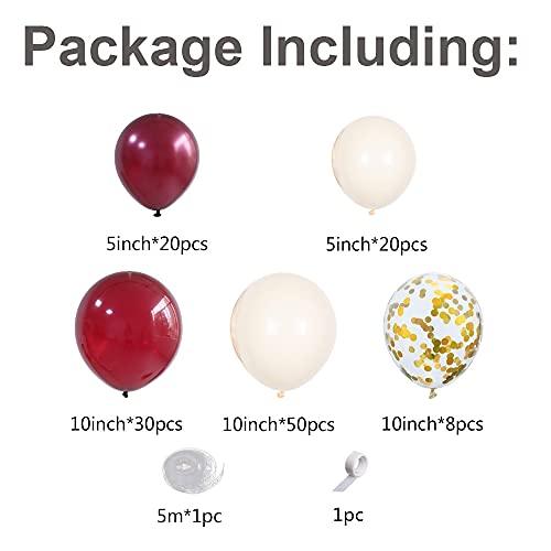 Burgundy Balloon Garland Kit, 117pcs 5/12inch Burgundy Balloons - Decotree.co Online Shop