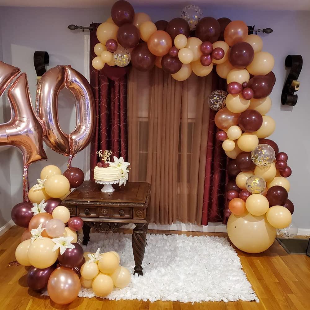 Burgundy Balloon Garland Kit, 117pcs 5/12inch Burgundy Balloons - Decotree.co Online Shop