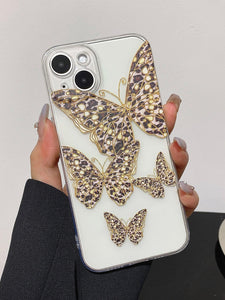 Butterfly Print Clear Phone Case - Decotree.co Online Shop