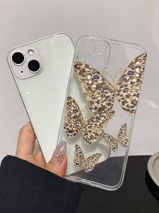 Butterfly Print Clear Phone Case - Decotree.co Online Shop