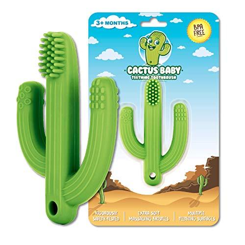 Cactus Baby Teething Toys for Newborn Infants and Toddlers - Self-Soothing Pain Relief Soft Silicone Teether - Decotree.co Online Shop