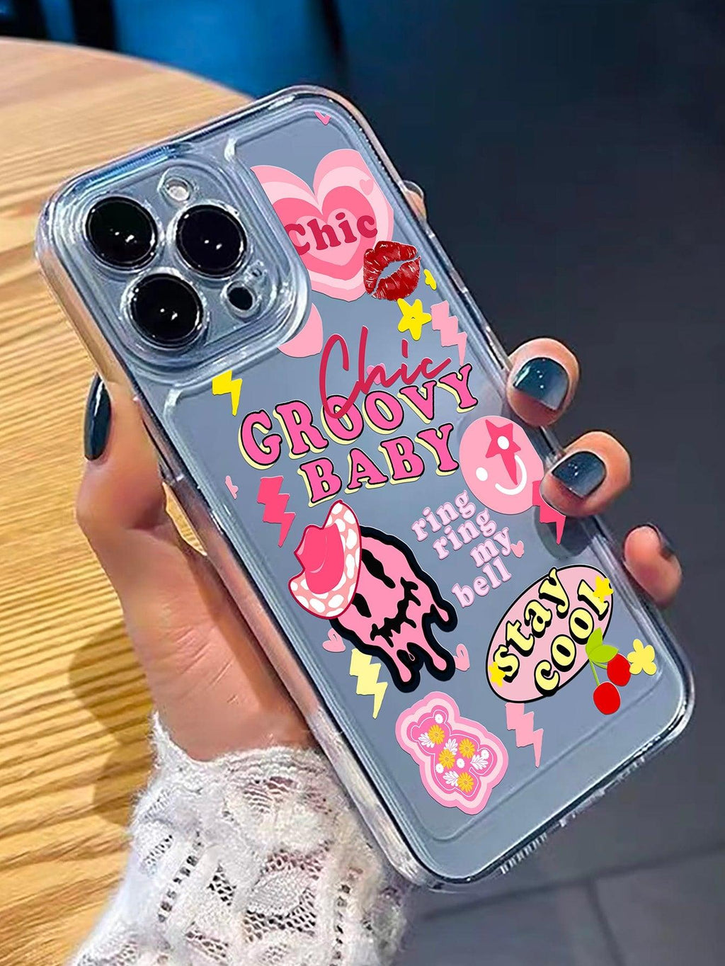 Cartoon Graphic Clear Phone Case - Decotree.co Online Shop