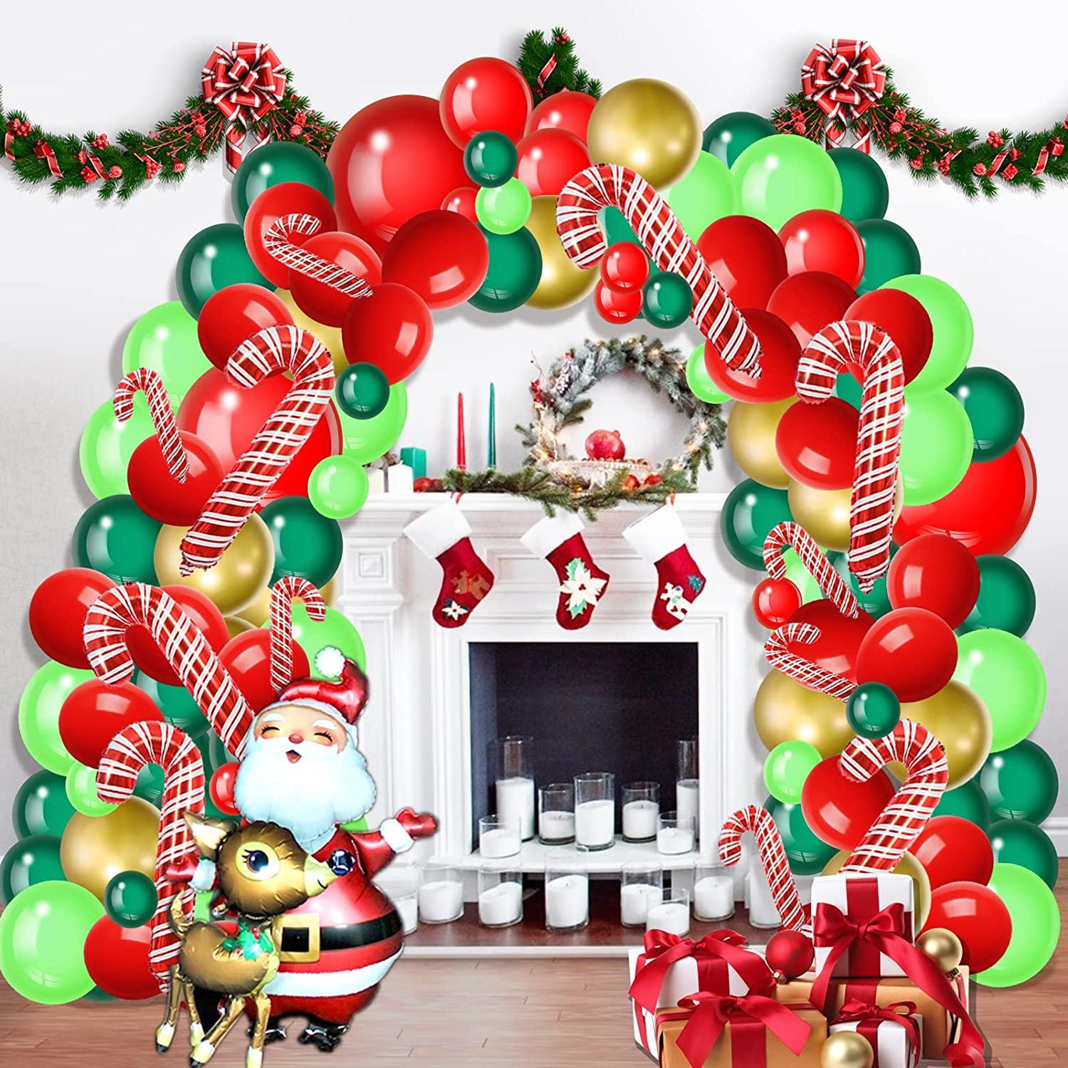 Christmas Balloon Garland Arch kit 129 Pieces with Xmas Balloon, Elk Balloon - Decotree.co Online Shop